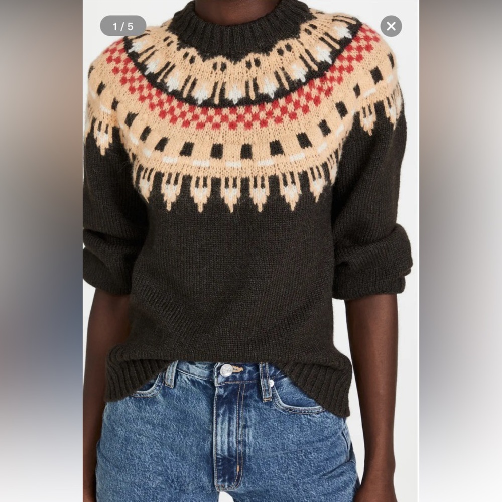 NWOT ALC Fair Isle Knit Sweater M